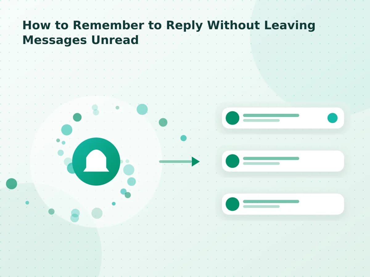 Editorial diagram: How to Remember to Reply Without Leaving Messages Unread