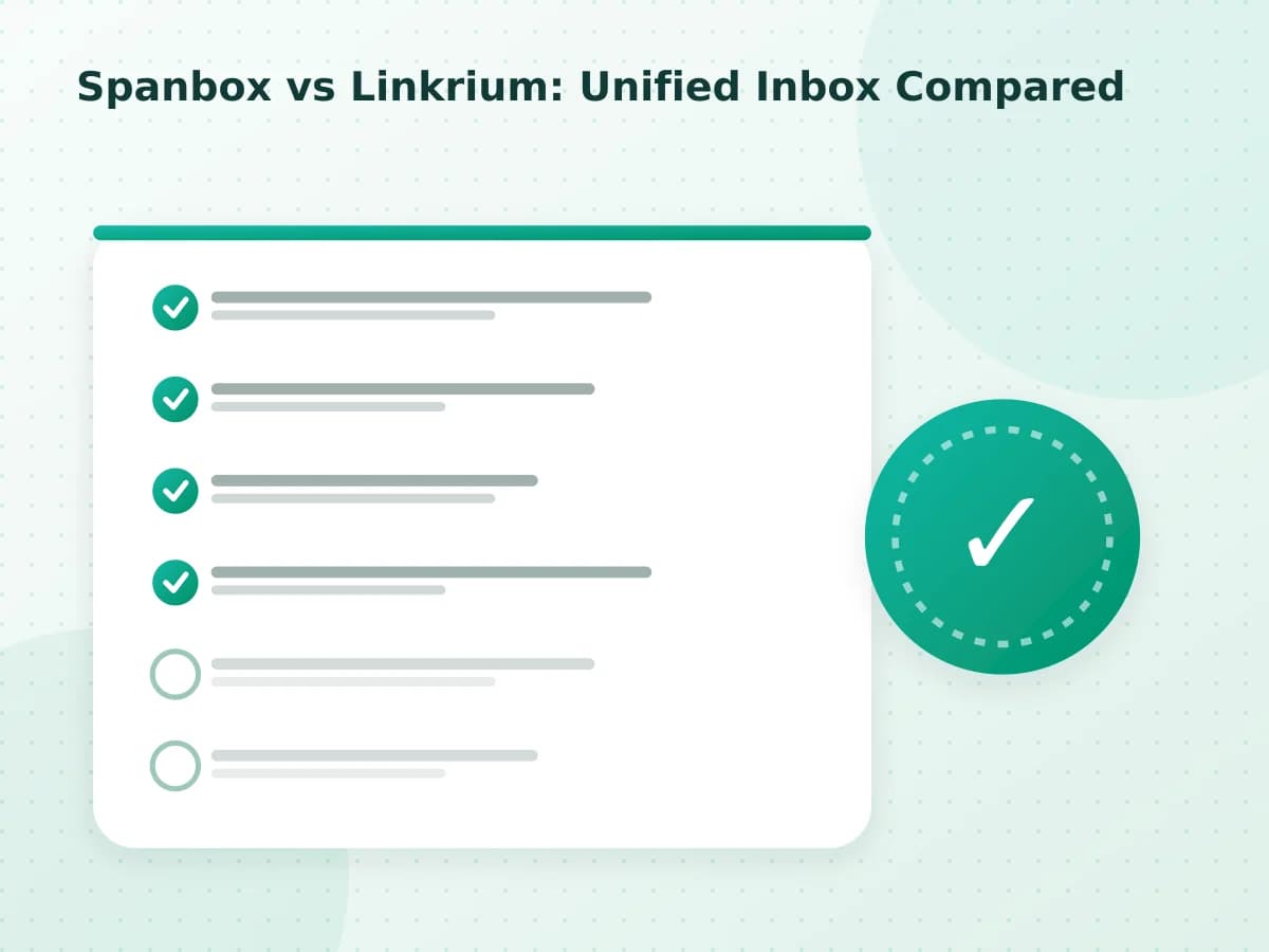 Editorial diagram: Spanbox vs Linkrium: Unified Inbox Compared