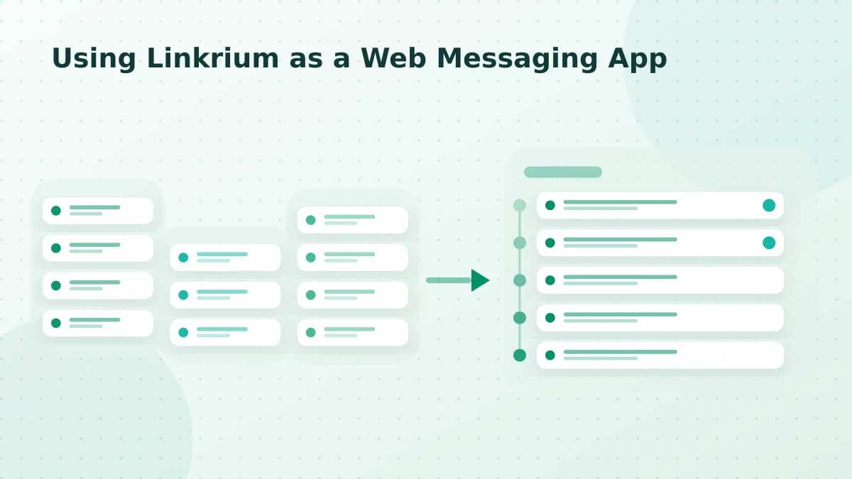 Editorial diagram: Using Linkrium as a Web Messaging App