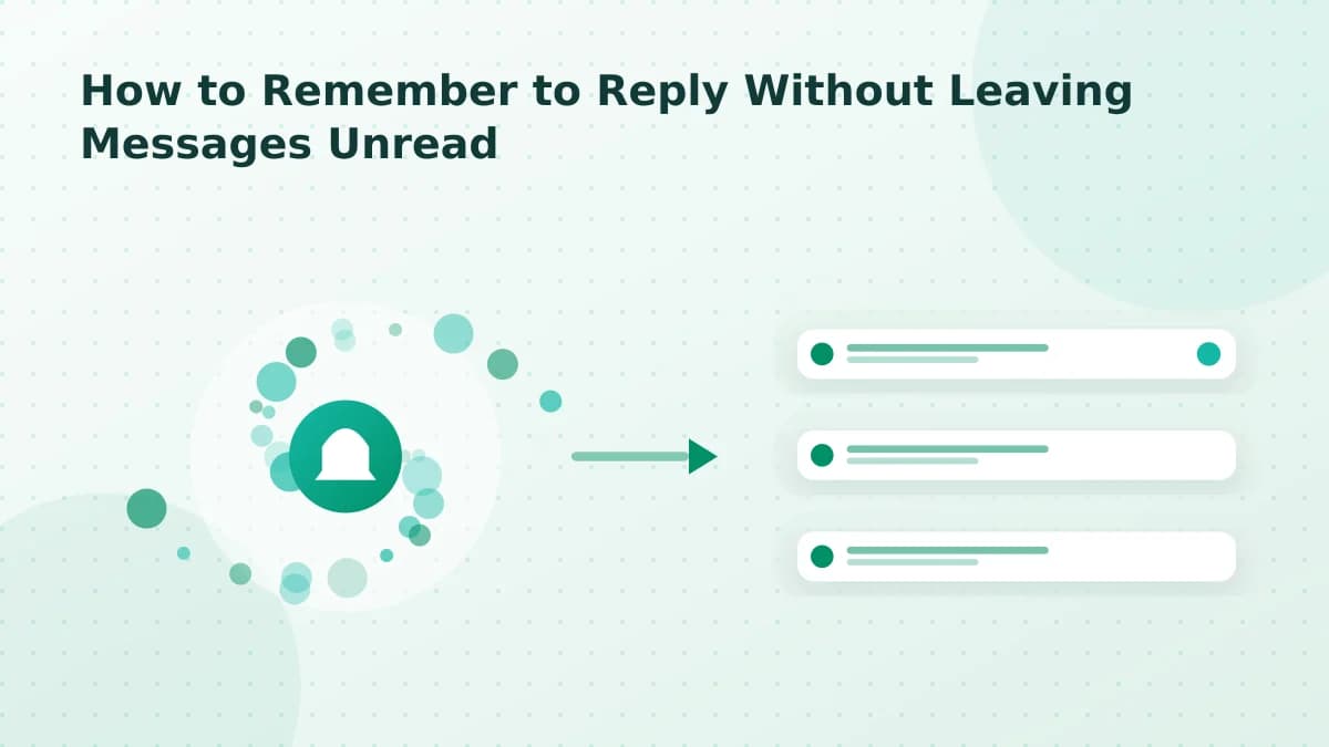 Editorial diagram: How to Remember to Reply Without Leaving Messages Unread